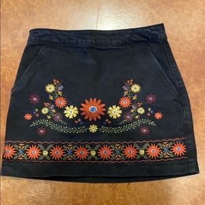 Forever 21 Embroidered Skirt